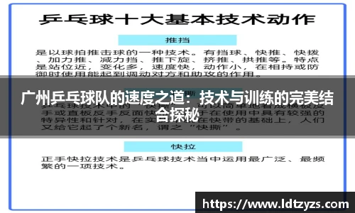 广州乒乓球队的速度之道：技术与训练的完美结合探秘